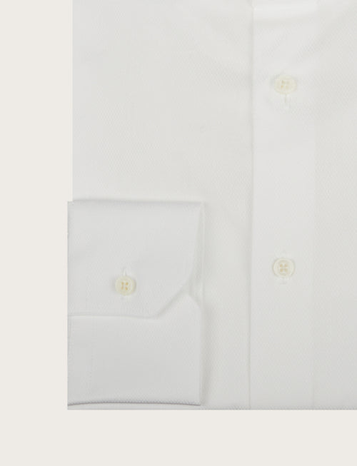 Camicia con colletto diplomatico in cotone operato luigi fusaro