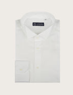 Camicia con colletto diplomatico in cotone operato luigi fusaro