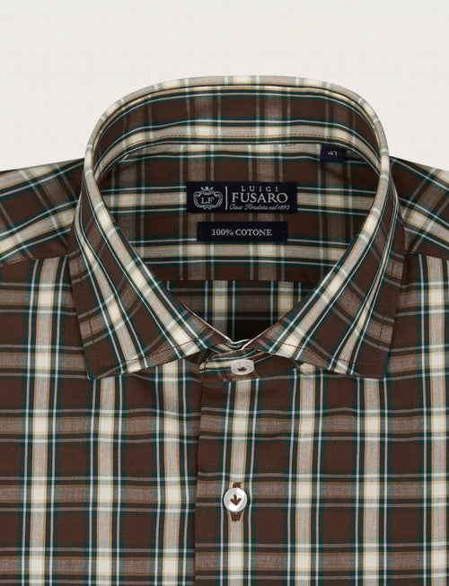 Camicia in cotone fantasia check luigi fusaro
