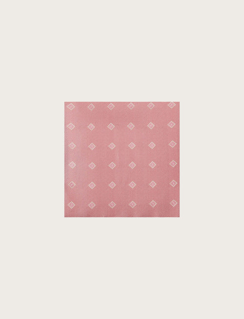 Pochette in seta con pattern geometrico luigi fusaro