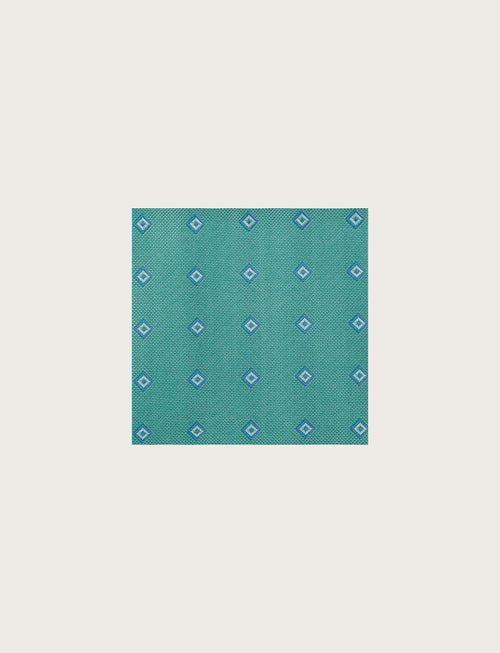 Pochette in seta con pattern geometrico luigi fusaro
