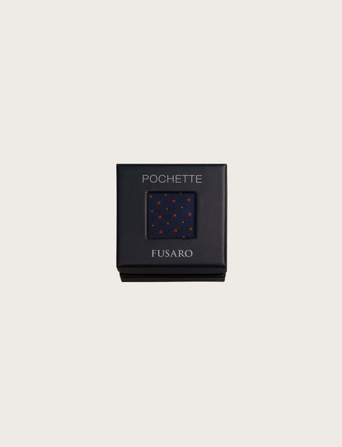 Pochette in seta fantasia pois regolare luigi fusaro
