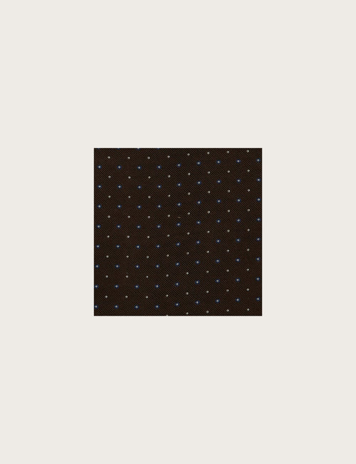 Pochette in seta fantasia pois regolare luigi fusaro