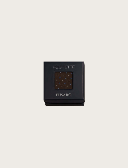 Pochette in seta fantasia pois regolare luigi fusaro
