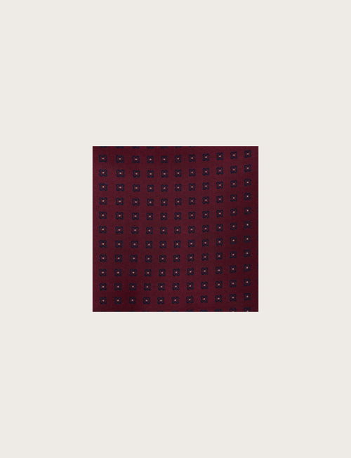 Pochette in seta geometrica a fiore luigi fusaro