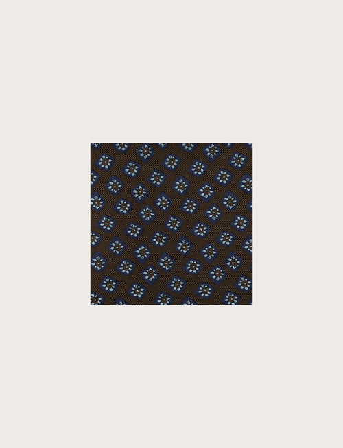 Pochette in seta con disegno a fiore luigi fusaro