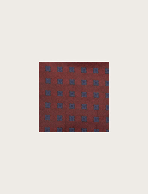 Pochette in seta motivo geometrico a fiore luigi fusaro