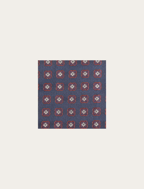 Pochette in seta disegno geometrico floreale luigi fusaro