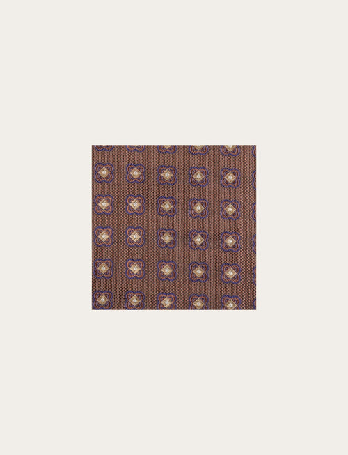 Pochette in seta disegno geometrico floreale luigi fusaro