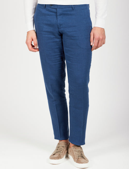 Pantaloni 100% lino naturale_Luigi Fusaro