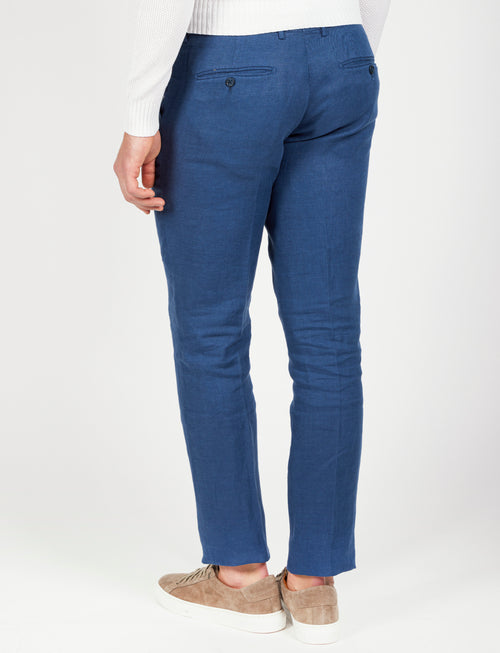 Pantaloni 100% lino naturale_Luigi Fusaro