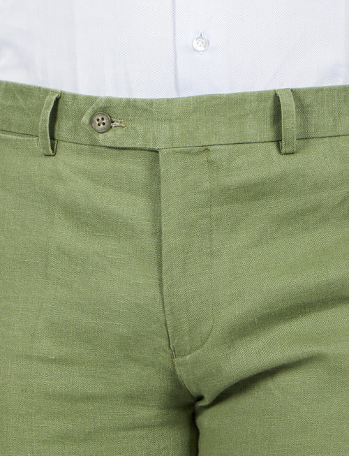 Pantaloni 100% lino naturale |Colore:Salvia
