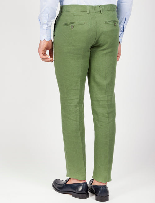 Pantaloni 100% lino naturale |Colore:Salvia