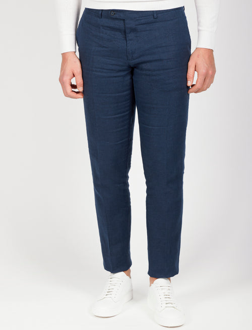 Pantaloni 100% lino naturale_Luigi Fusaro
