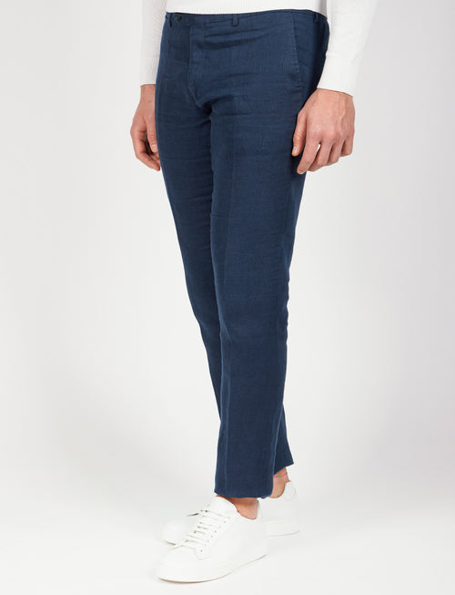 Pantaloni 100% lino naturale_Luigi Fusaro