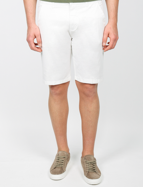 Bermuda in cotone twill |Colore:Bianco