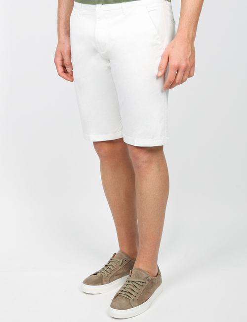 Bermuda in cotone twill |Colore:Bianco