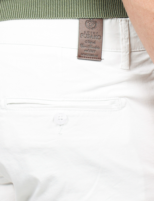 Bermuda in cotone twill |Colore:Bianco