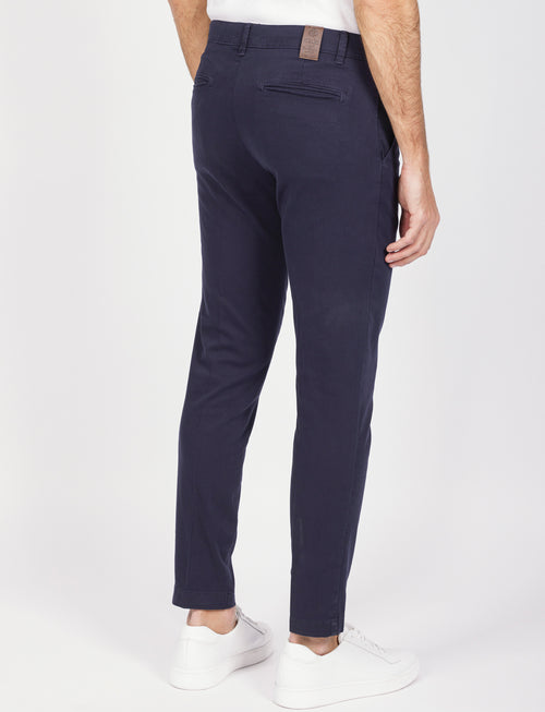 Pantaloni in dobby di cotone luigi fusaro