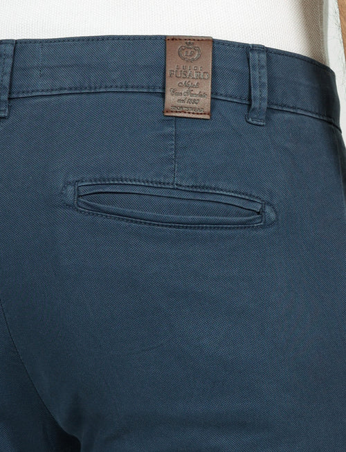 Pantaloni in dobby di cotone_Luigi Fusaro