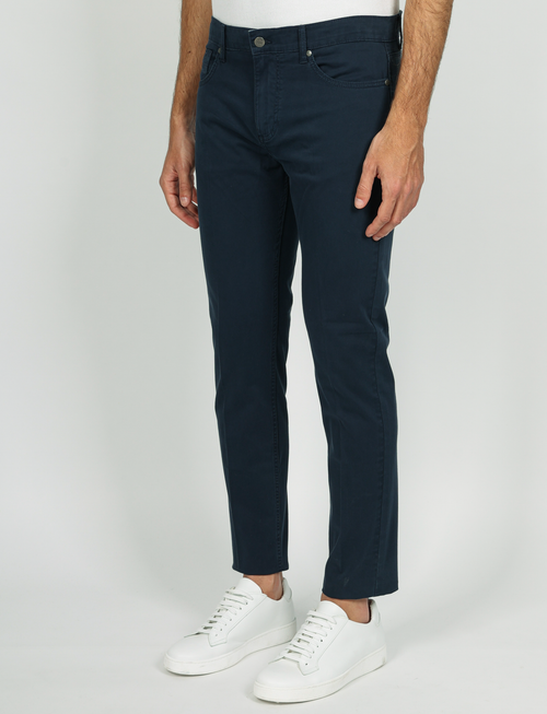 Pantaloni cinque tasche in raso di cotone_Luigi Fusaro