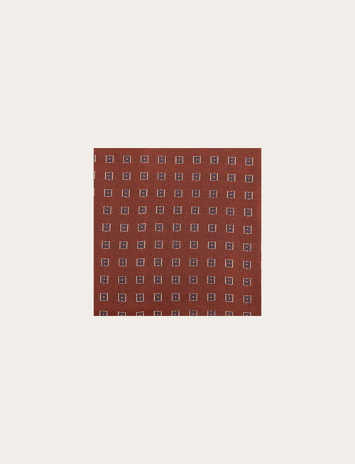 Pochette in seta fantasia geometrica micro fiore luigi fusaro