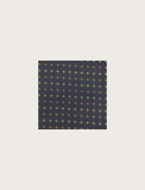 Pochette in seta fantasia fiore piccolo luigi fusaro