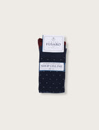 Calzini in cotone fantasia pois |Colore:Blu