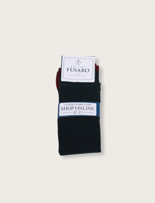 Calzini in cotone fantasia pois |Colore:Coccio