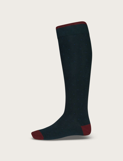 Calzini in cotone fantasia pois |Colore:Coccio