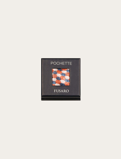 Pochette in seta con disegno geometrico luigi fusaro