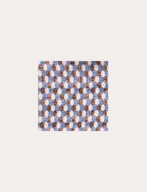 Pochette in seta con disegno geometrico luigi fusaro