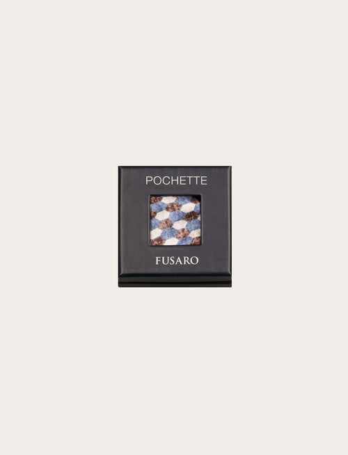 Pochette in seta con disegno geometrico luigi fusaro