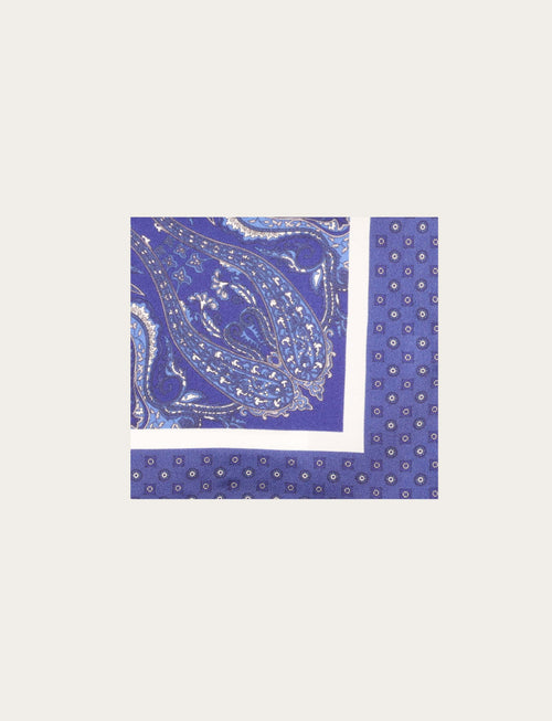Pochette in seta fantasia geometrico floreale luigi fusaro