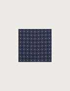 Pochette in seta con pattern geometrico su fondo avio luigi fusaro
