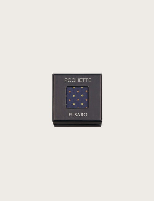 Pochette in seta disegno geometrico luigi fusaro