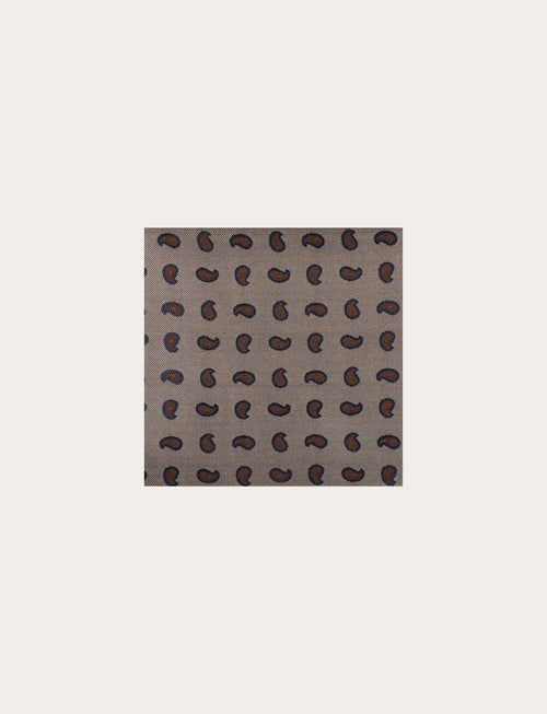 Pochette in seta con fantasia cachemire luigi fusaro