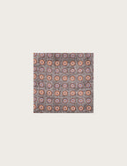 Pochette in seta con motivo geometrico rétro luigi fusaro