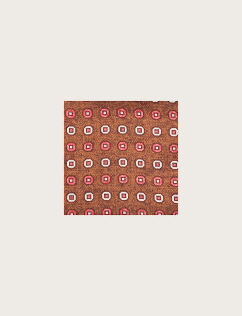 Pochette in seta con motivo geometrico rétro luigi fusaro