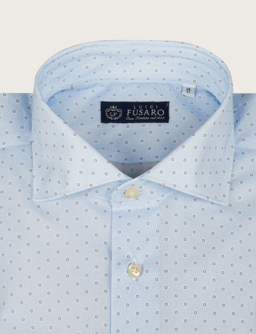 Camicia in cotone stretch fantasia miro fiore luigi fusaro