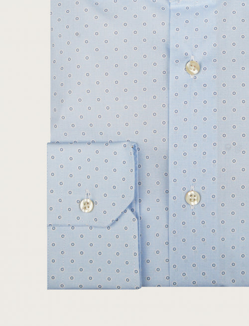 Camicia in cotone stretch fantasia miro fiore luigi fusaro