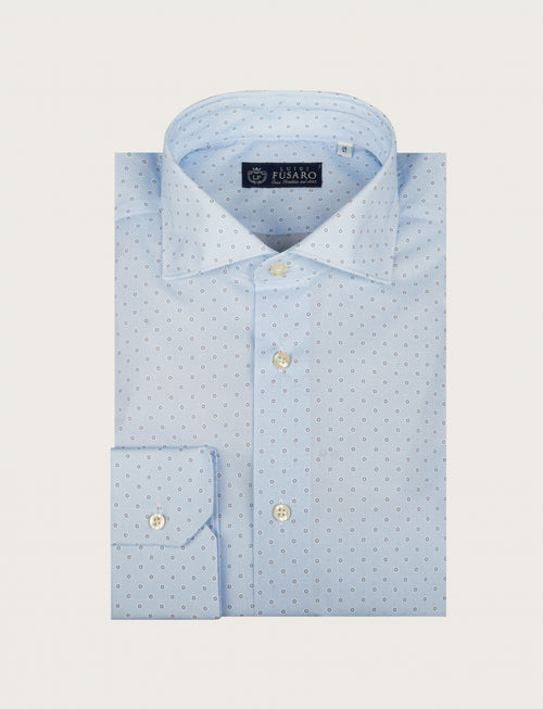 Camicia in cotone stretch fantasia miro fiore luigi fusaro