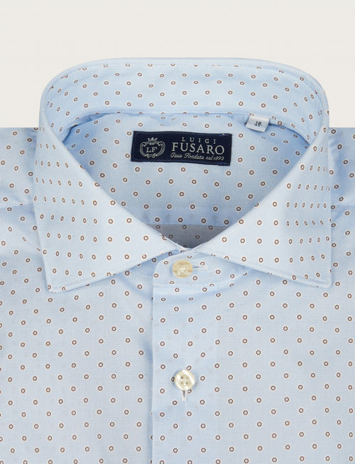 Camicia in cotone stretch fantasia miro fiore luigi fusaro