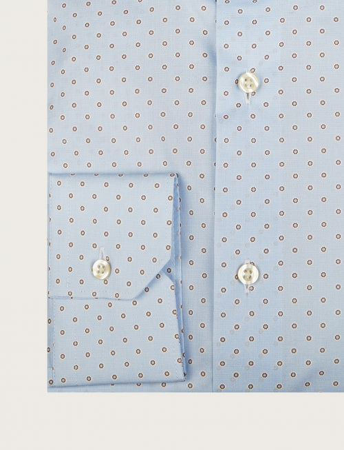 Camicia in cotone stretch fantasia miro fiore luigi fusaro