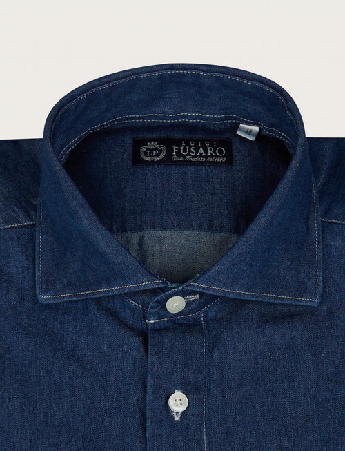 Camicia in denim 100% cotone luigi fusaro