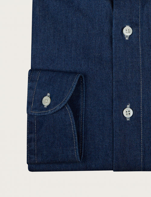 Camicia in denim 100% cotone |Colore:Lavaggio scuro