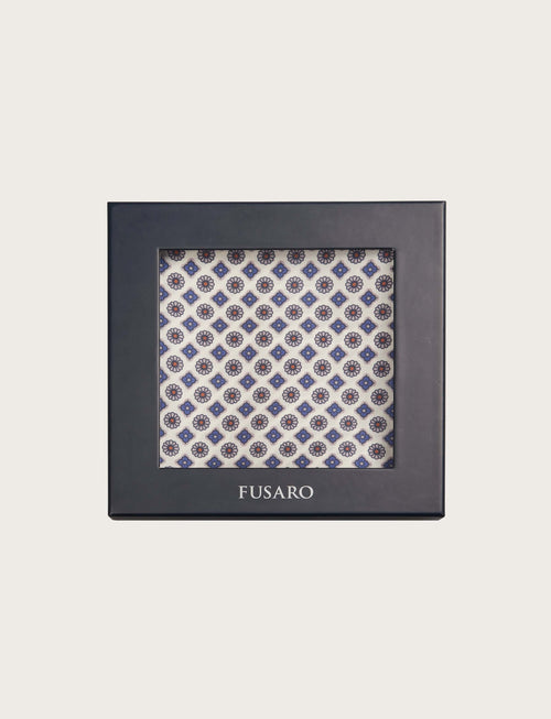 Foulard in seta fantasia geometrica moderna luigi fusaro