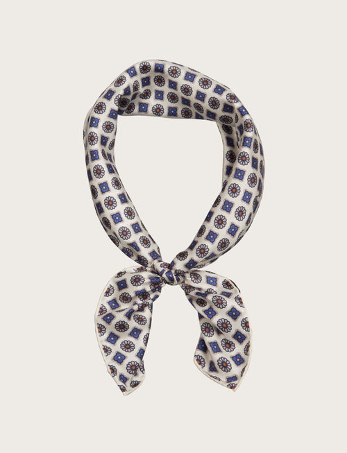 Foulard in seta fantasia geometrica moderna luigi fusaro