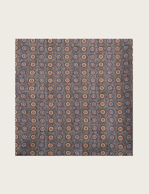 Foulard in seta con motivo geometrico rétro luigi fusaro
