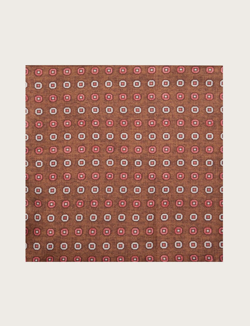Foulard in seta con motivo geometrico rétro luigi fusaro